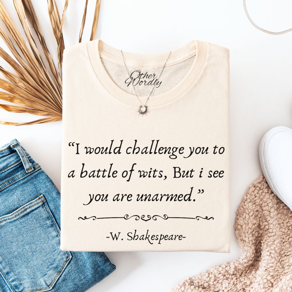 Shakespeare Funny Quote T-shirt | Battle of Wits