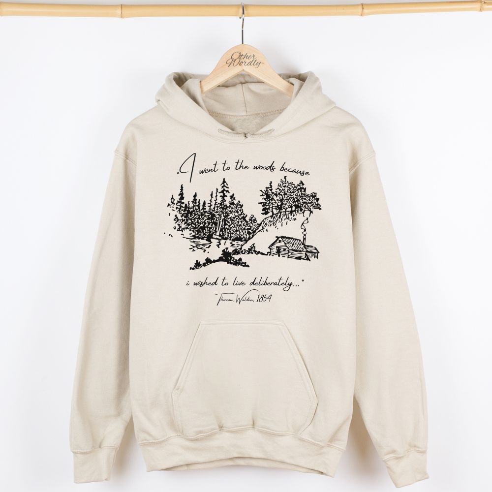 Thoreau Quote Hoodie | To Live Deliberately