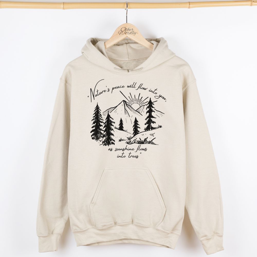 John Muir Quote Hoodie | Nature's Peace