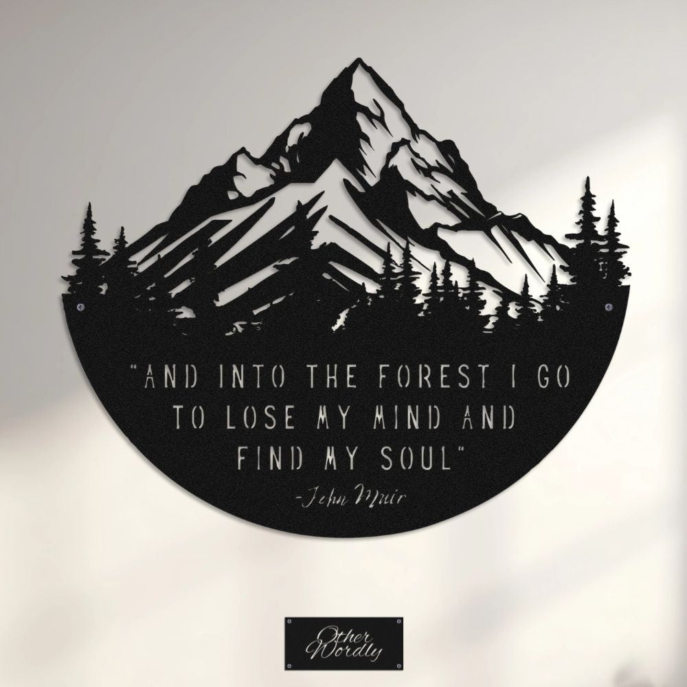 John Muir Quote Apparel and Metal Sign Collection